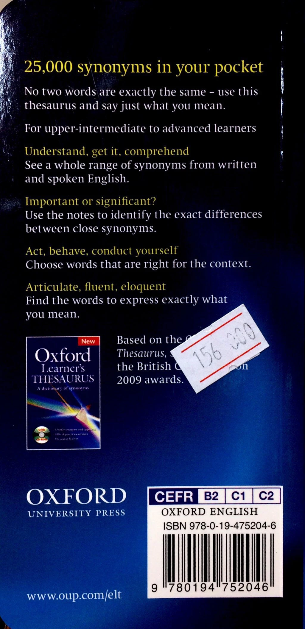 oxford learnerℹs pocket thesaurus paperback