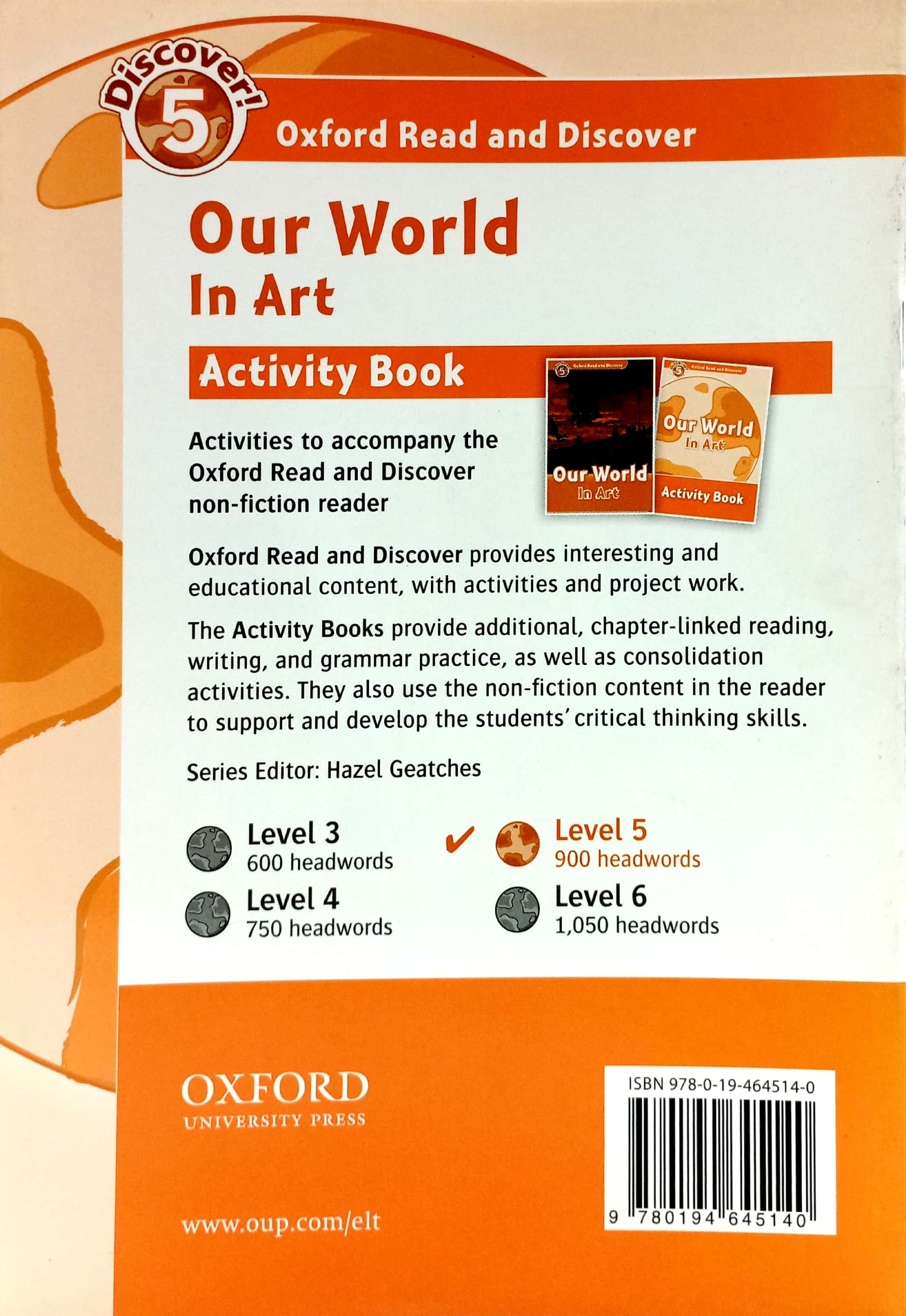 oxford read and discover: level 5: our world in art activity book