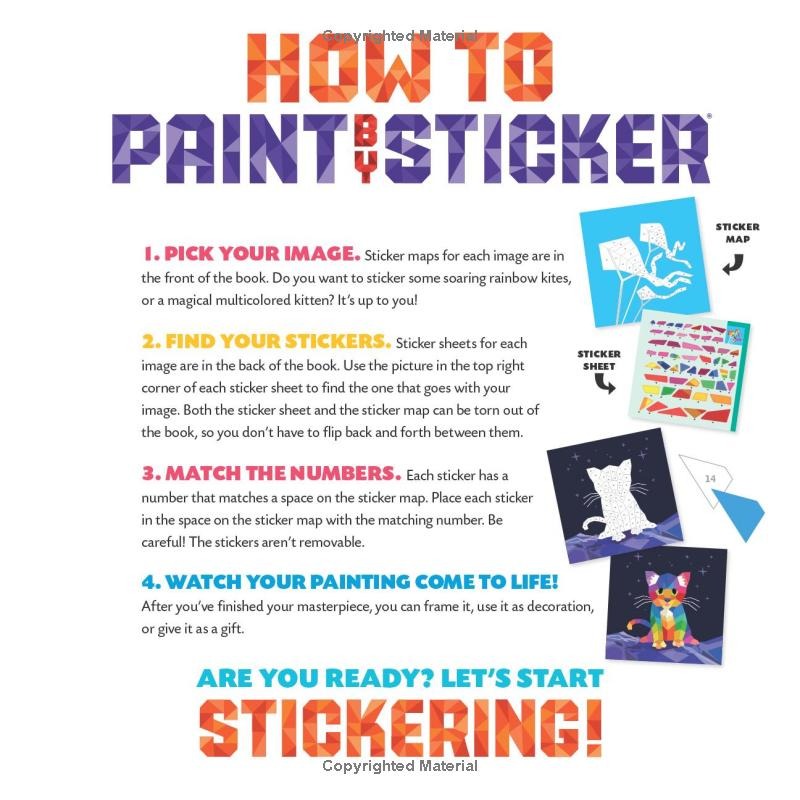 Paint by Sticker Kids: Rainbows Everywhere!: Create 10 Pictures One Sticker at a Time!