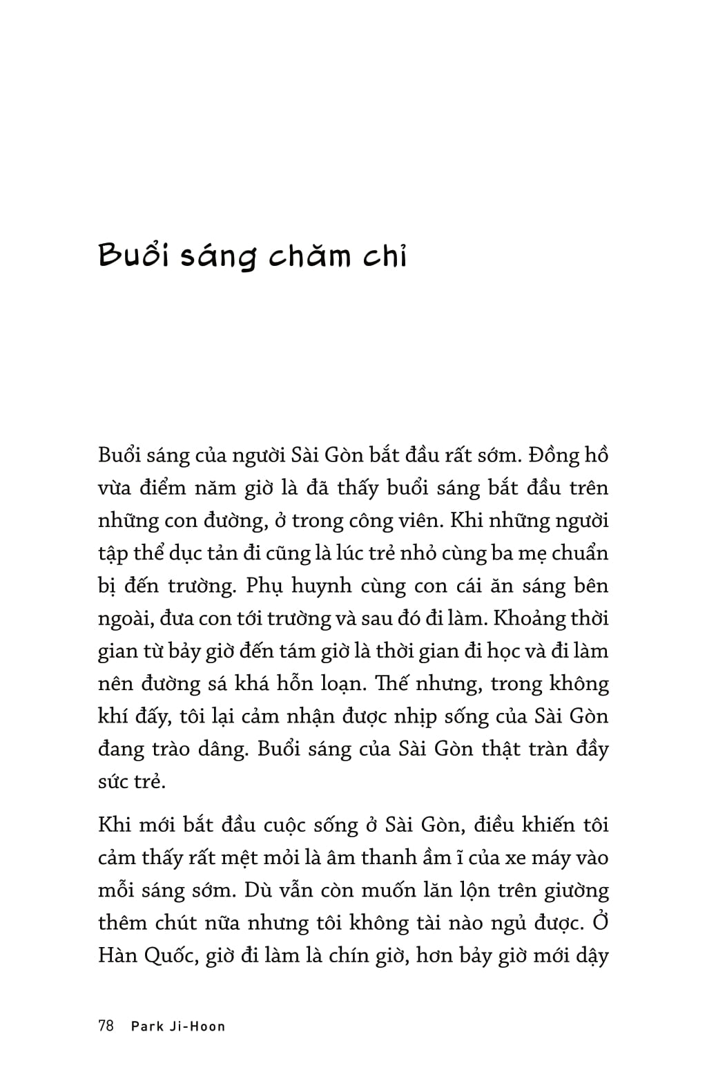 park tiên sinh sống giữa sài gòn