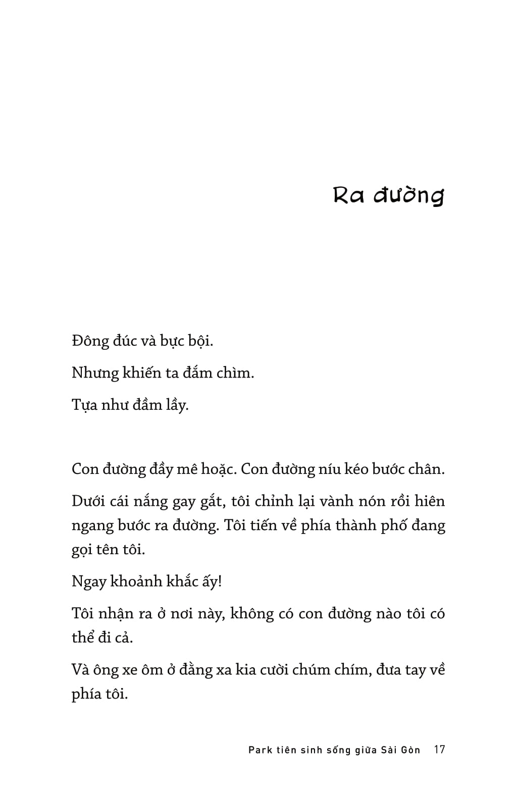 park tiên sinh sống giữa sài gòn