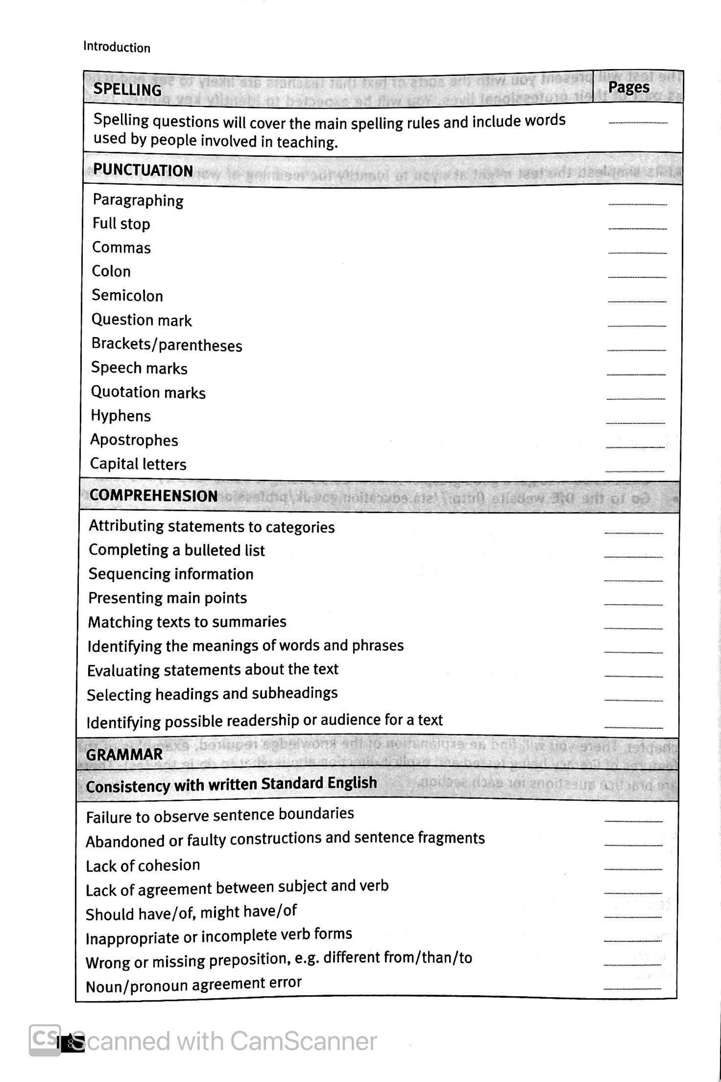 passing the literacy skills test