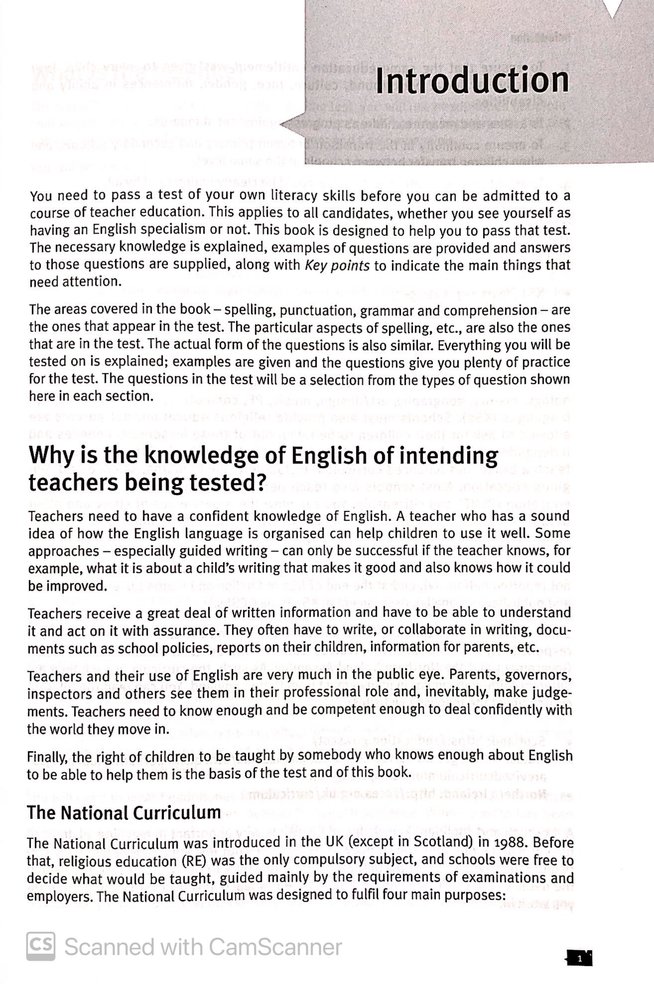 passing the literacy skills test