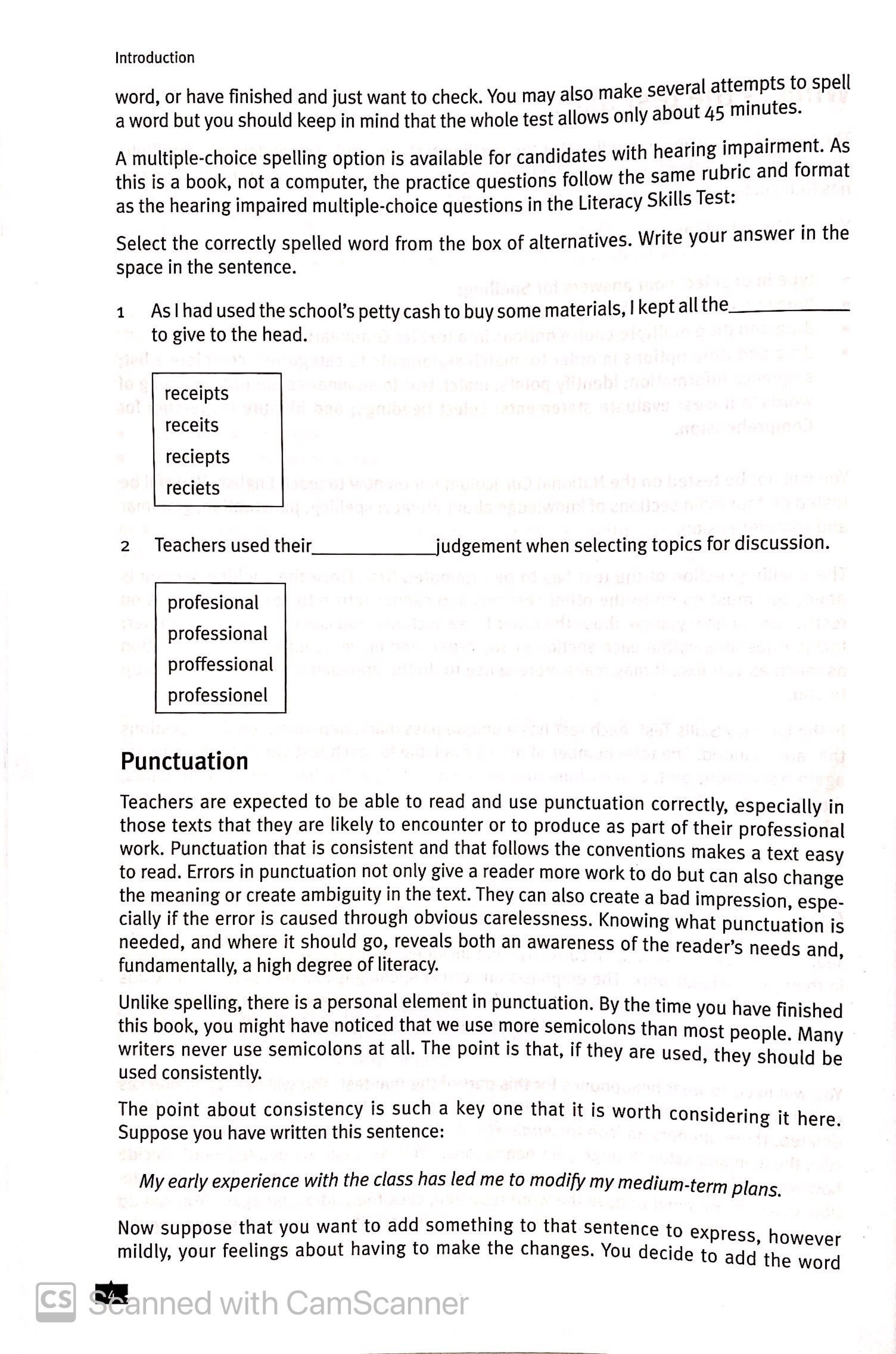 passing the literacy skills test