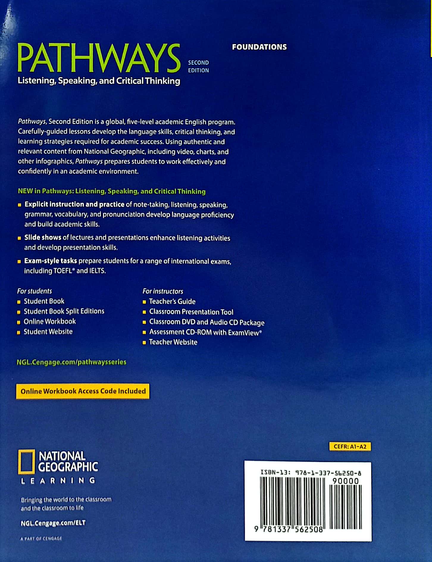 pathways: listening, speaking, and critical thinking foundations, 2nd student edition + online workbook