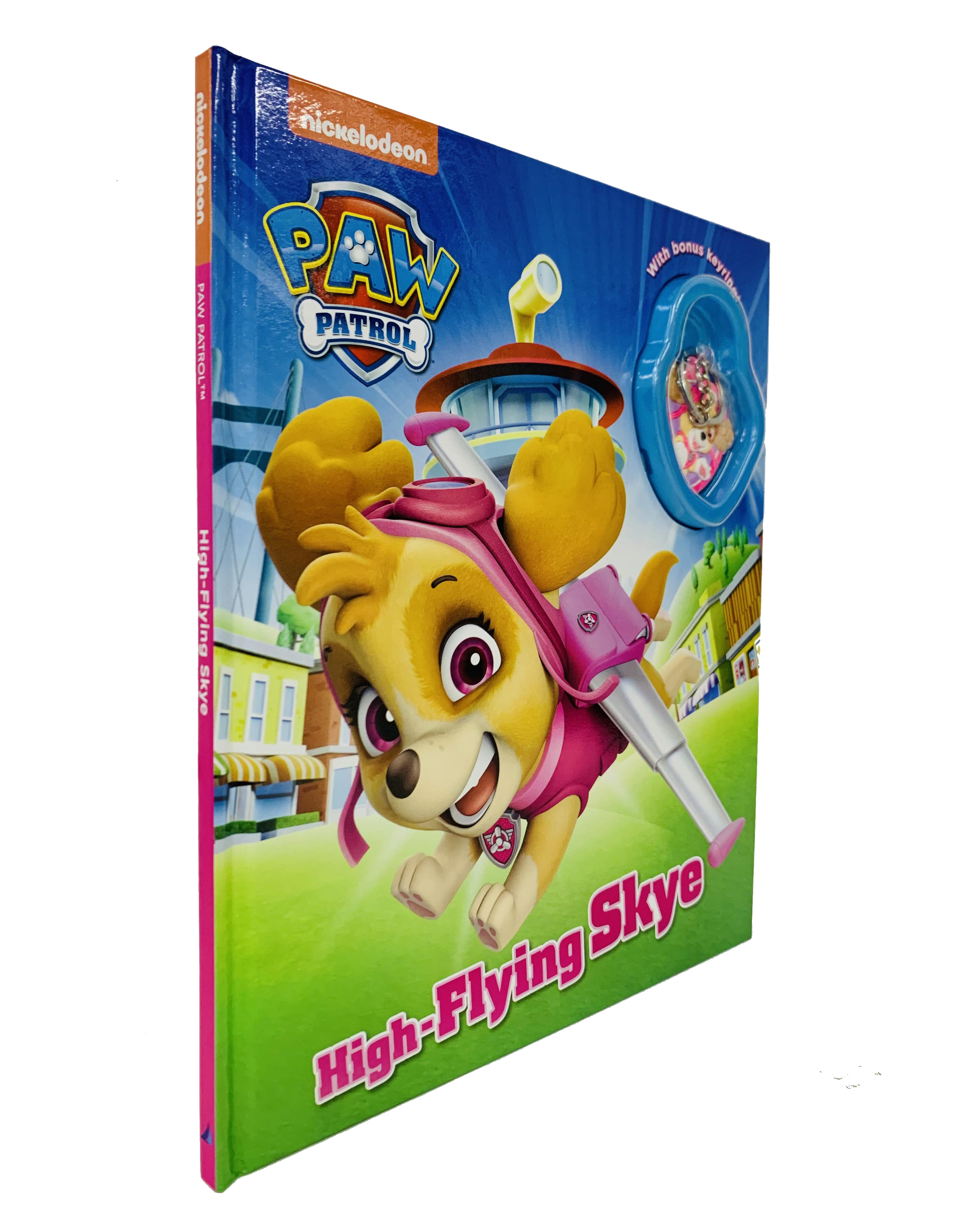 paw patrol high flying skye - storybook with bag tag