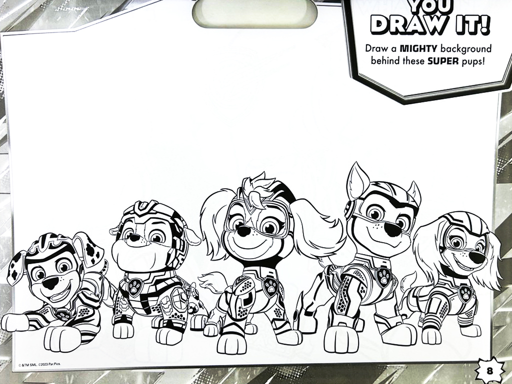 paw patrol - the mighty movie - defenders of adventure city - giant activity pad