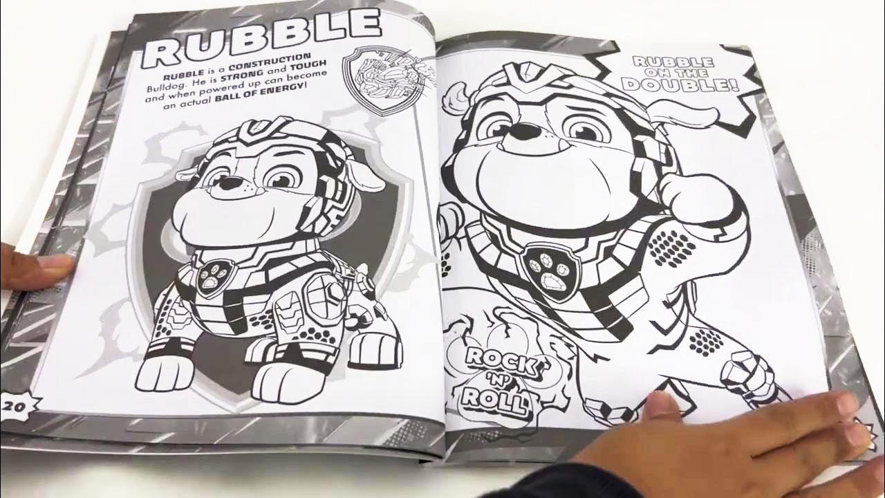 paw patrol - the mighty movie - mega colouring book