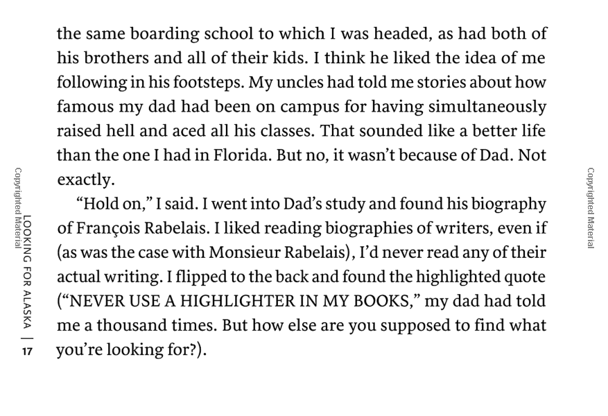 penguin minis: looking for alaska