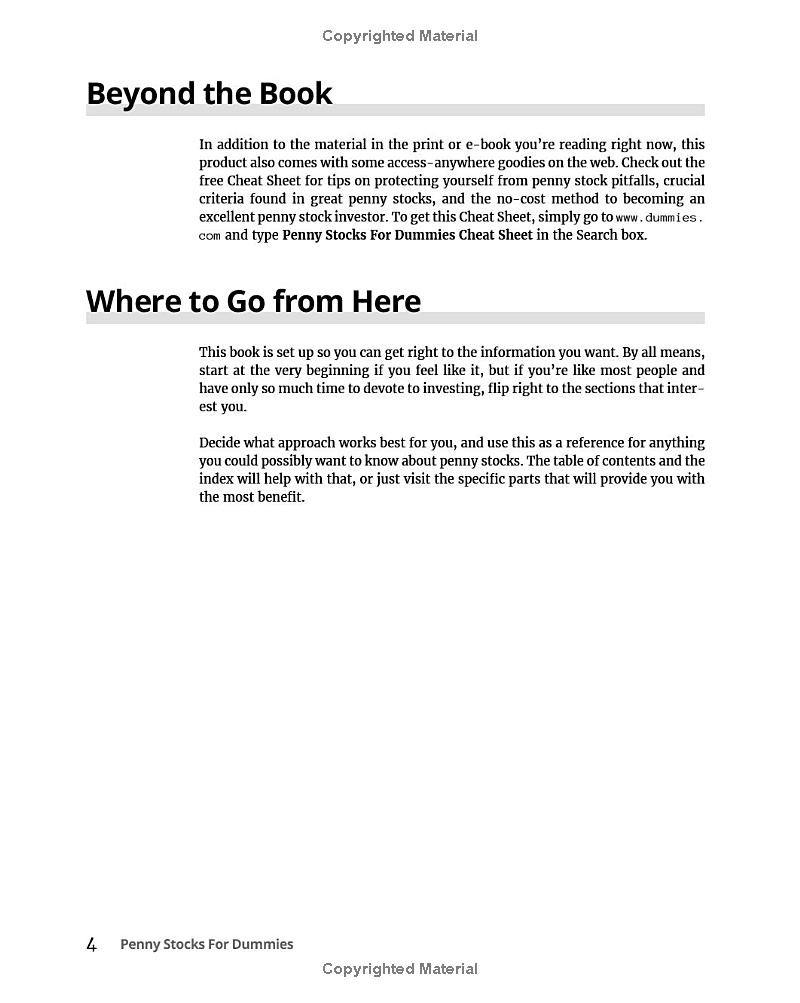 penny stocks for dummies 3rd edition