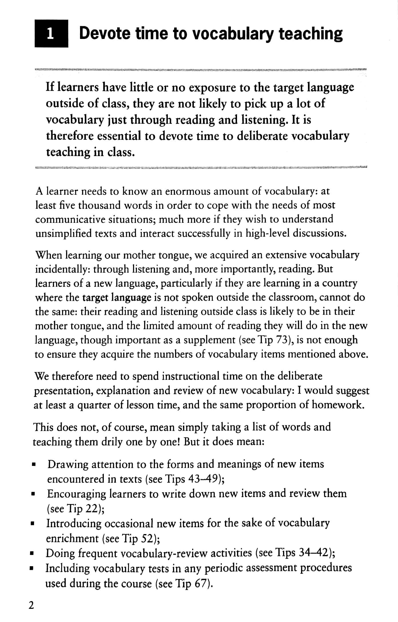 penny ur's 77 tips for teaching vocabulary