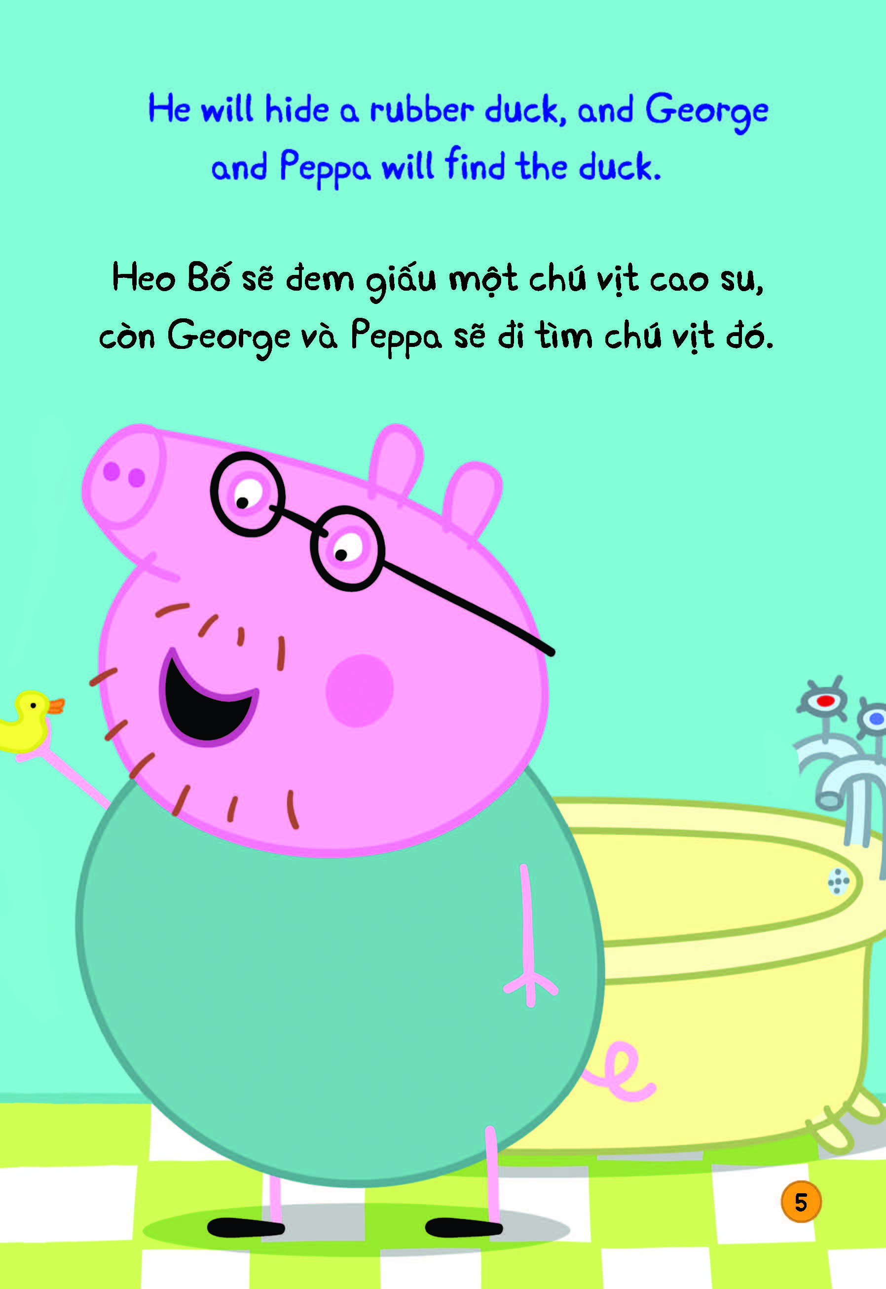 peppa pig - rainy day - một ngày mưa - song ngữ anh-việt