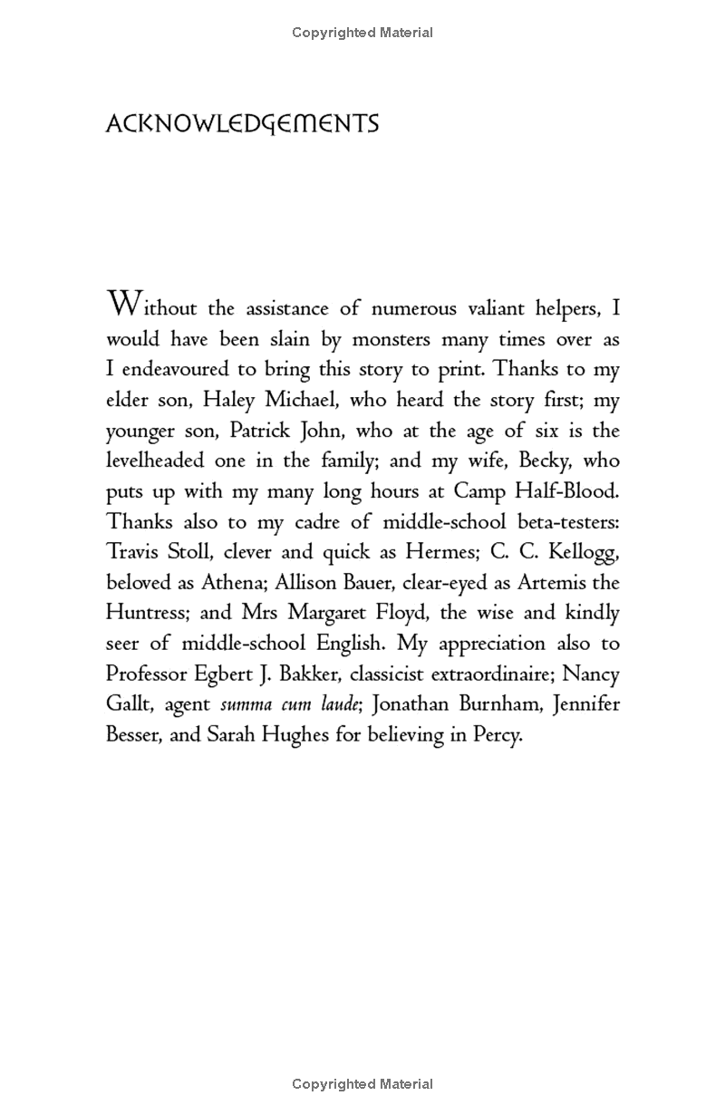 percy jackson and the olympians 1: the lightning thief