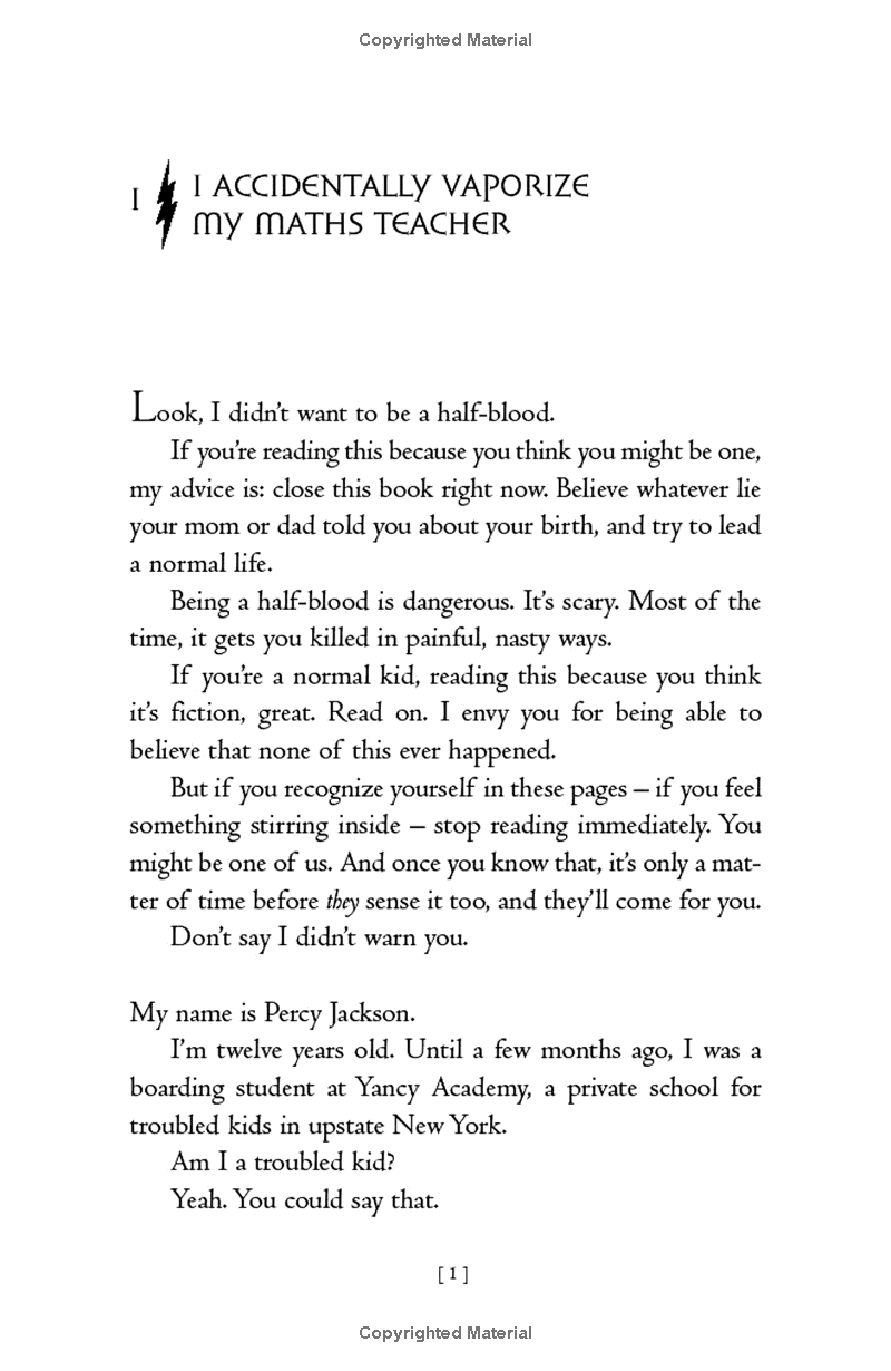 percy jackson and the olympians 1: the lightning thief