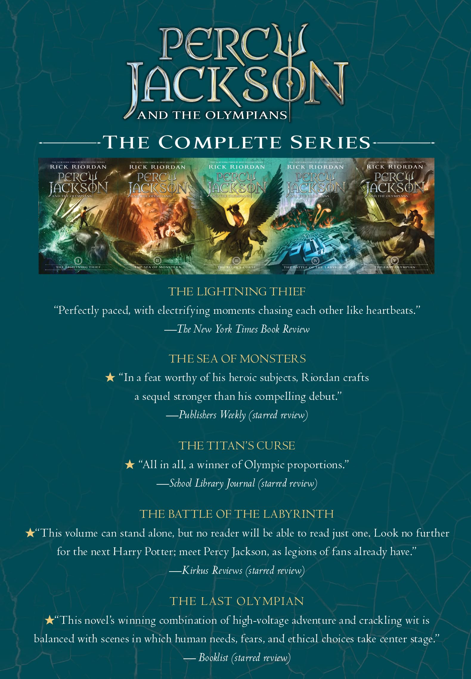 percy jackson and the olympians 5 book paperback boxed set (with poster)