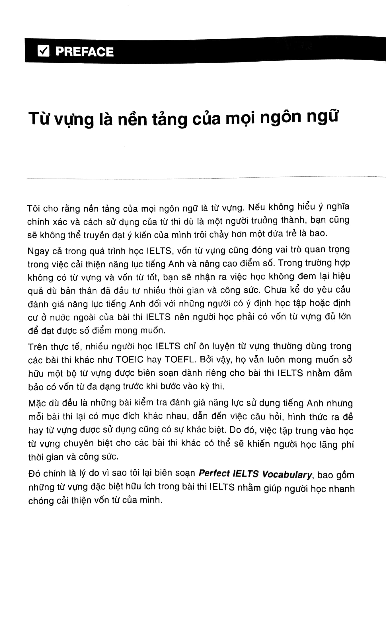 perfect ielts vocabulary - bí kiếp chinh phục 4 kỹ năng trong kỳ thi ielts