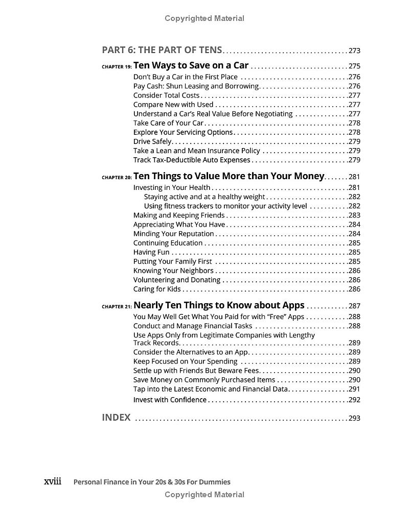 personal finance in your 20s & 30s for dummies - 3rd edition