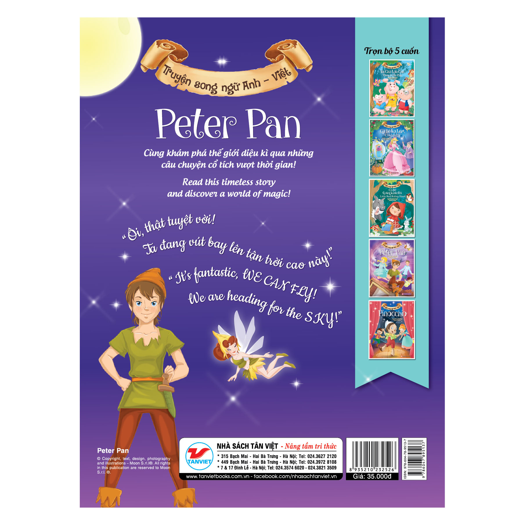 peter pan - truyện song ngữ anh - việt