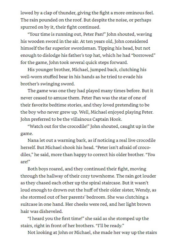 peter pan & wendy junior novelization