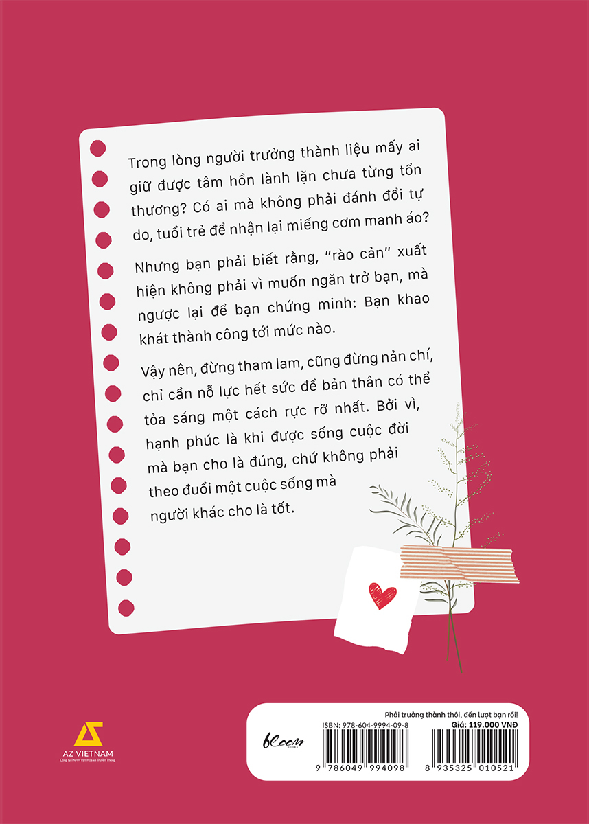 phải trưởng thành thôi, đến lượt bạn rồi!