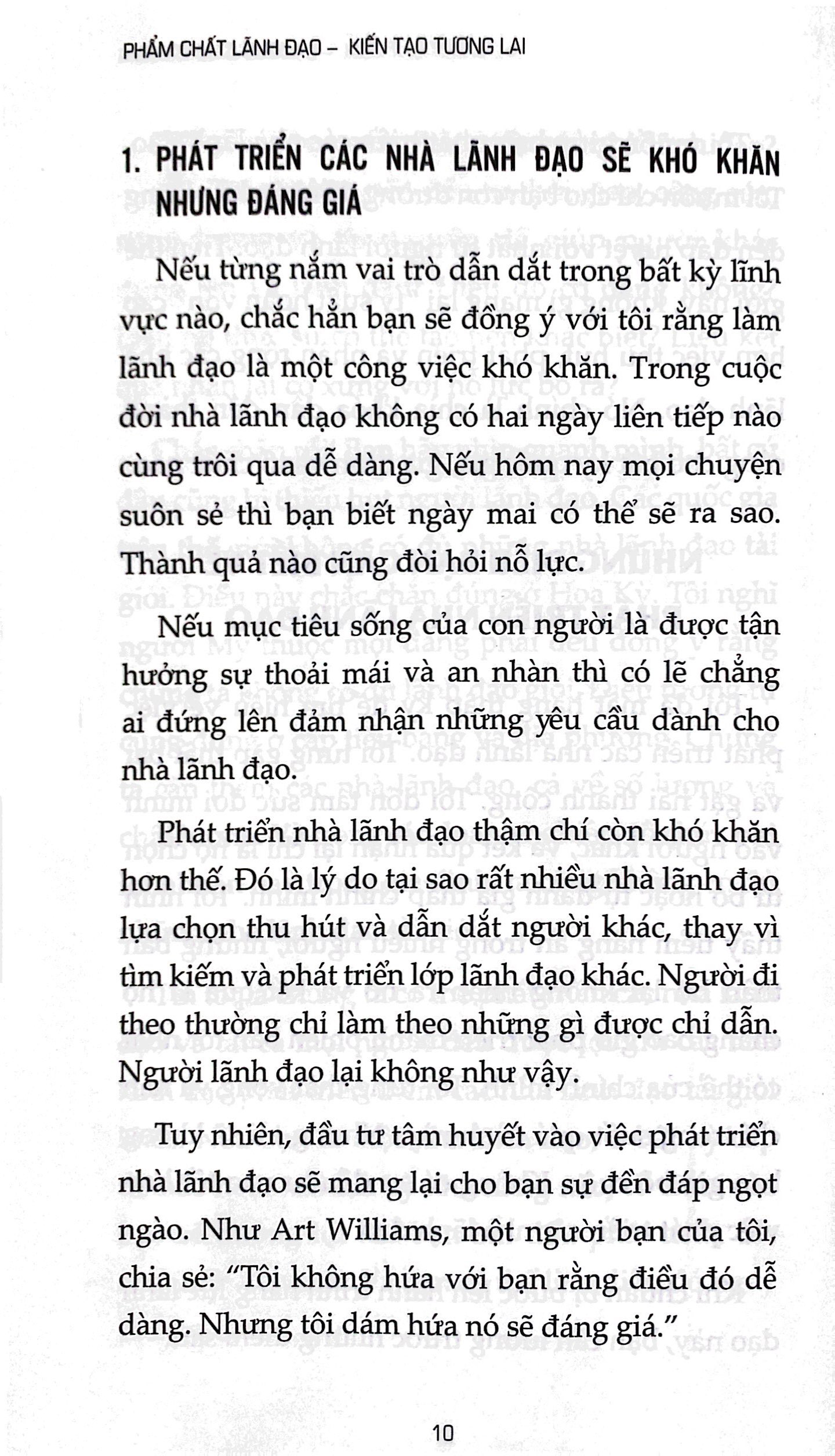 phẩm chất lãnh đạo - kiến tạo tương lai
