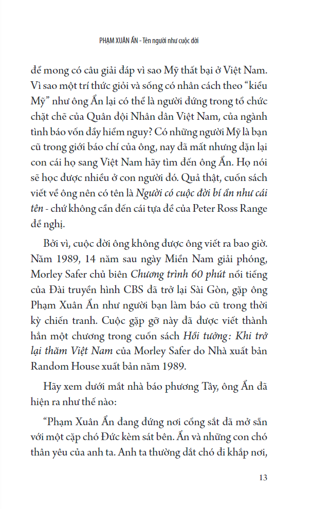 phạm xuân ẩn - tên người như cuộc đời