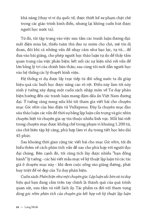 phản biện như một chuyên gia - lập luận sắc bén và tư duy hiệu quả