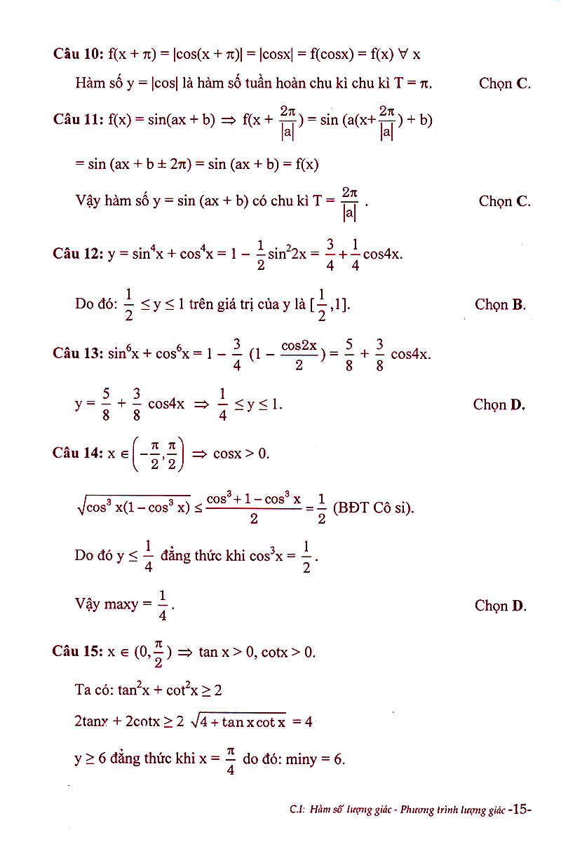 phân dạng và phương pháp giải các dạng bài tập trắc nghiệm đại số - giải tích 11