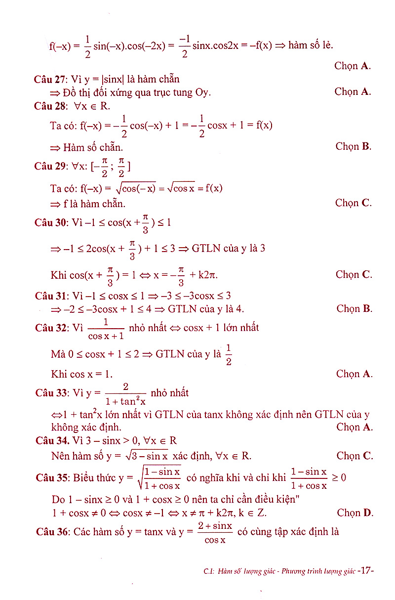phân dạng và phương pháp giải các dạng bài tập trắc nghiệm đại số - giải tích 11