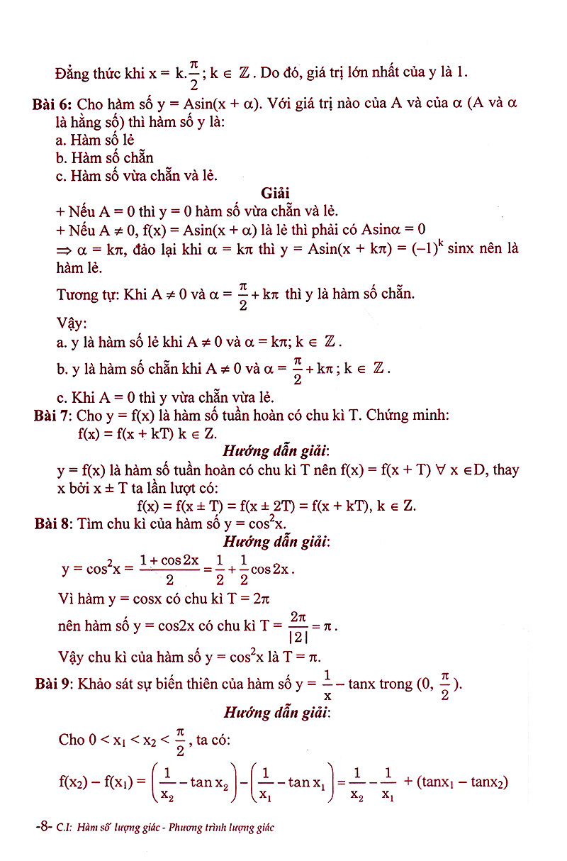 phân dạng và phương pháp giải các dạng bài tập trắc nghiệm đại số - giải tích 11