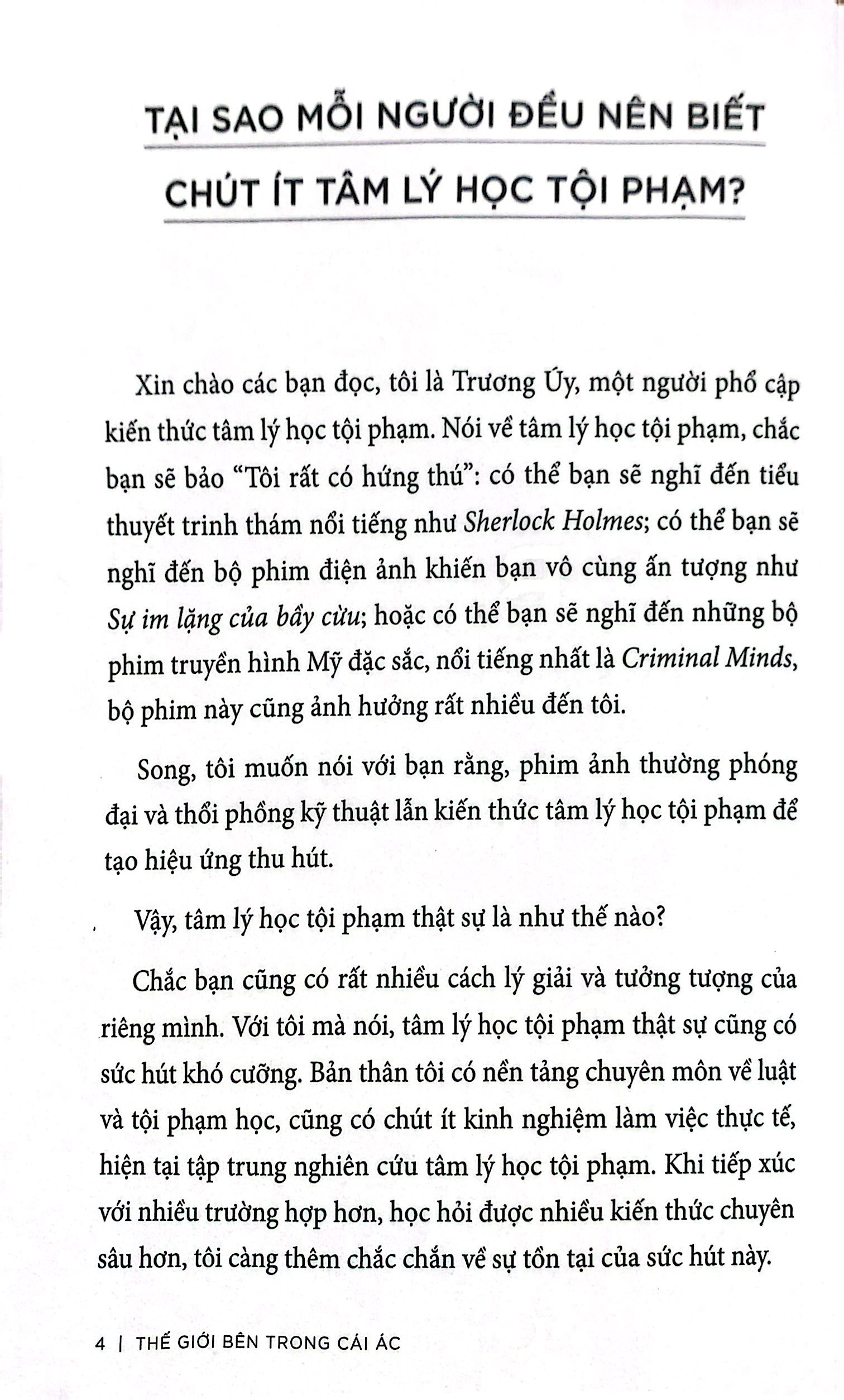 phân tích tâm lý tội phạm - thế giới bên trong cái ác