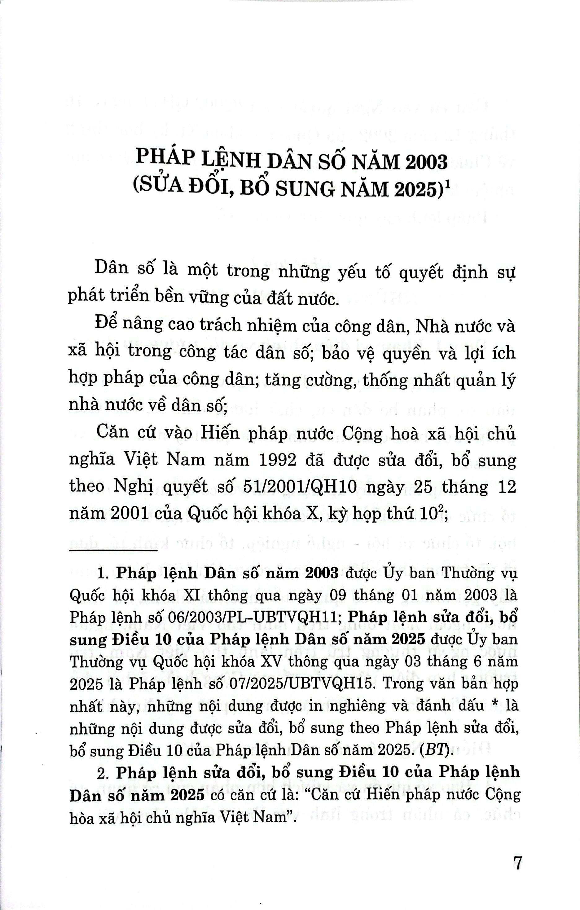 Phap Lenh Dan So Nam 2003 (Sua Doi, Bo Sung Nam 2025)