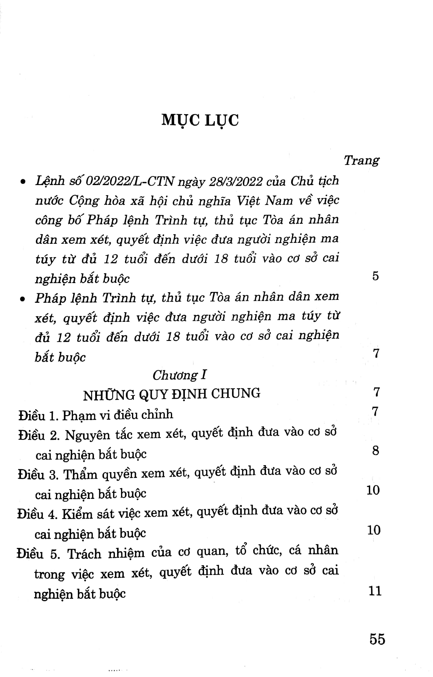 pháp lệnh trình tự thủ tục tòa án nhân dân xem xét, quyết định việc đưa người nghiện ma túy từ đủ 12 tuổi đến dưới 18 tuổi vào cơ sở cai nghiện bắt buộc