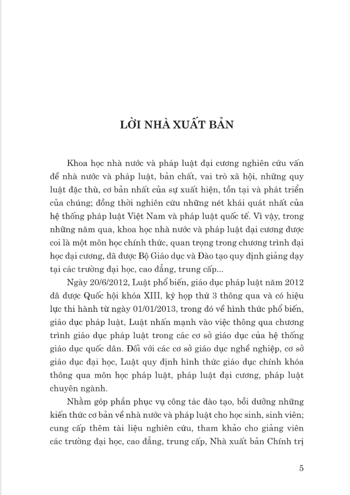 pháp luật đại cương - dùng trong các trường đại học, cao đẳng và trung cấp