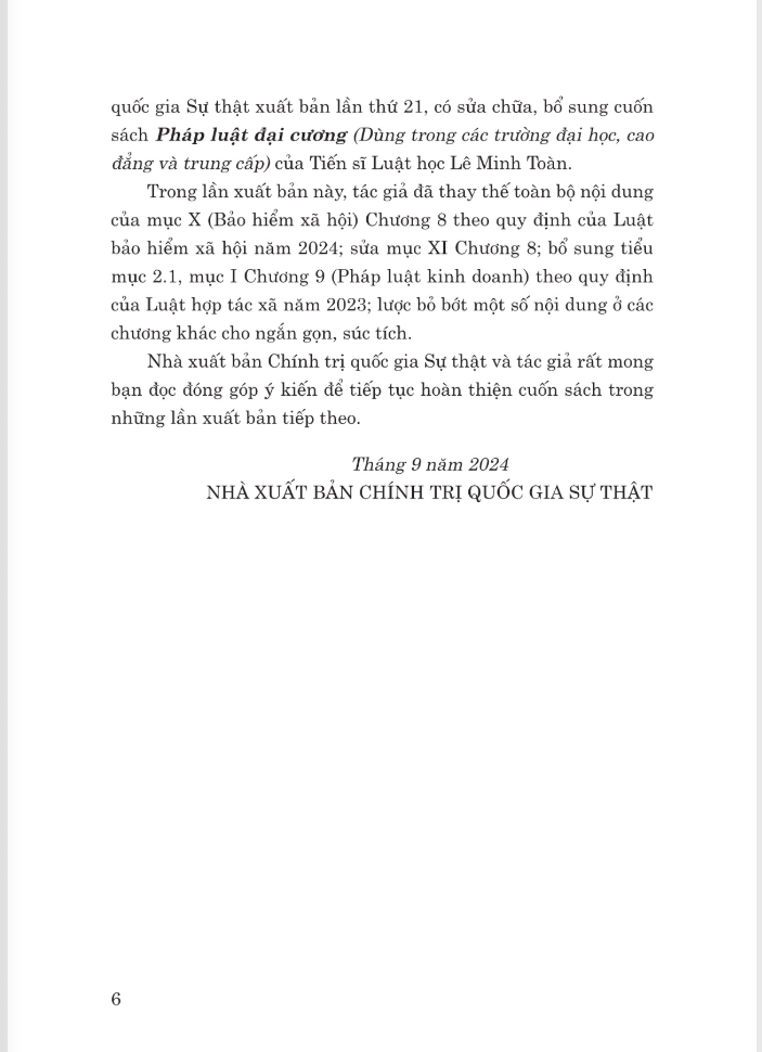 pháp luật đại cương - dùng trong các trường đại học, cao đẳng và trung cấp