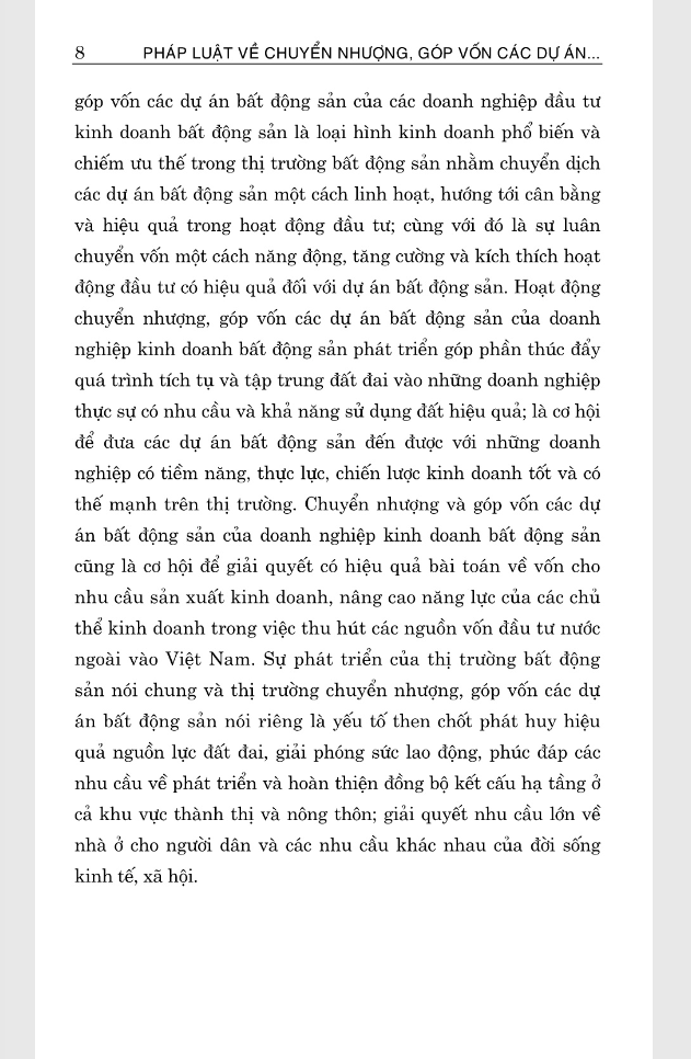 pháp luật về chuyển nhượng, góp vốn các dự án bất động sản của doanh nghiệp kinh doanh bất động sản