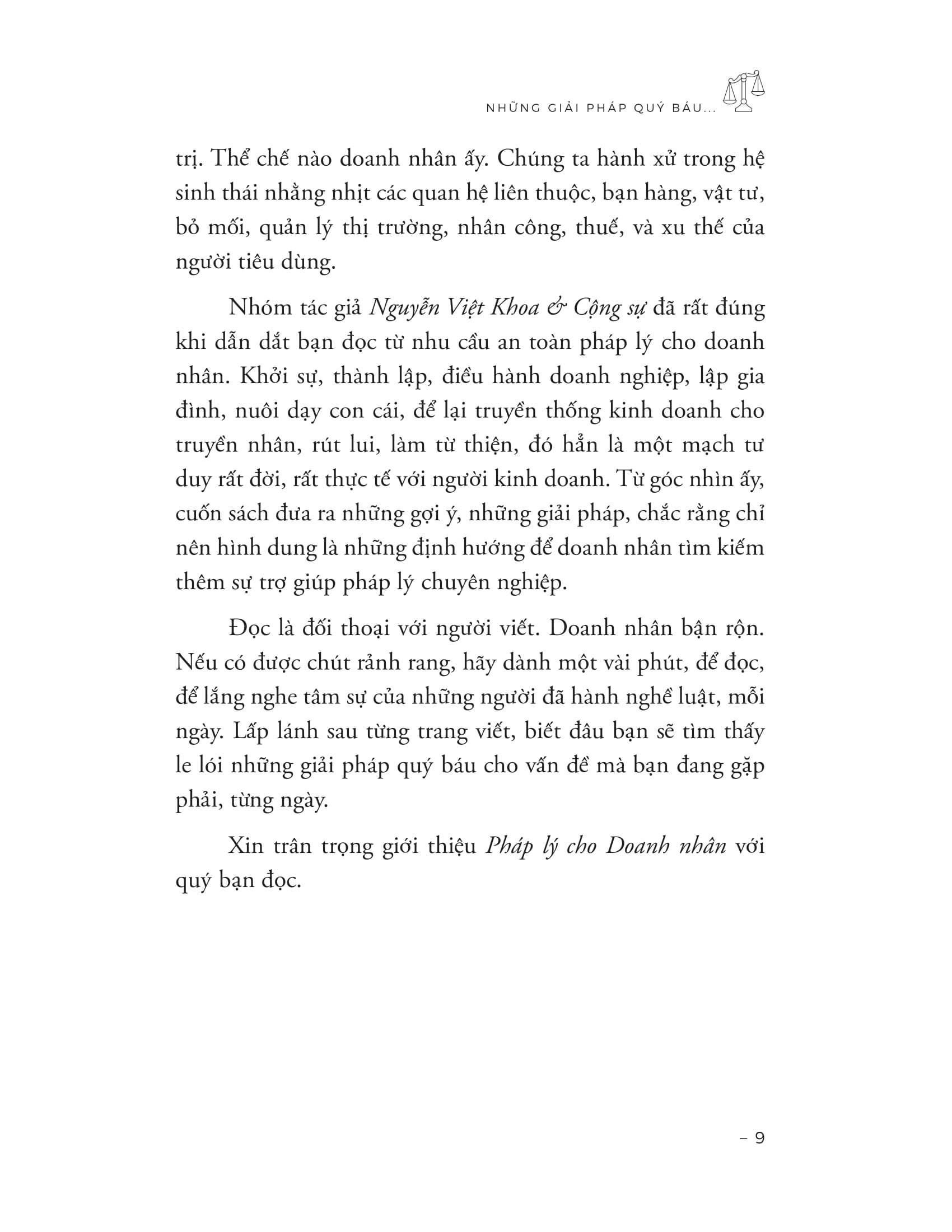 Phap Ly Cho Doanh Nhan - Bao Ve Tai San - Giu Gin Danh Tieng - Phat Trien Ben Vung