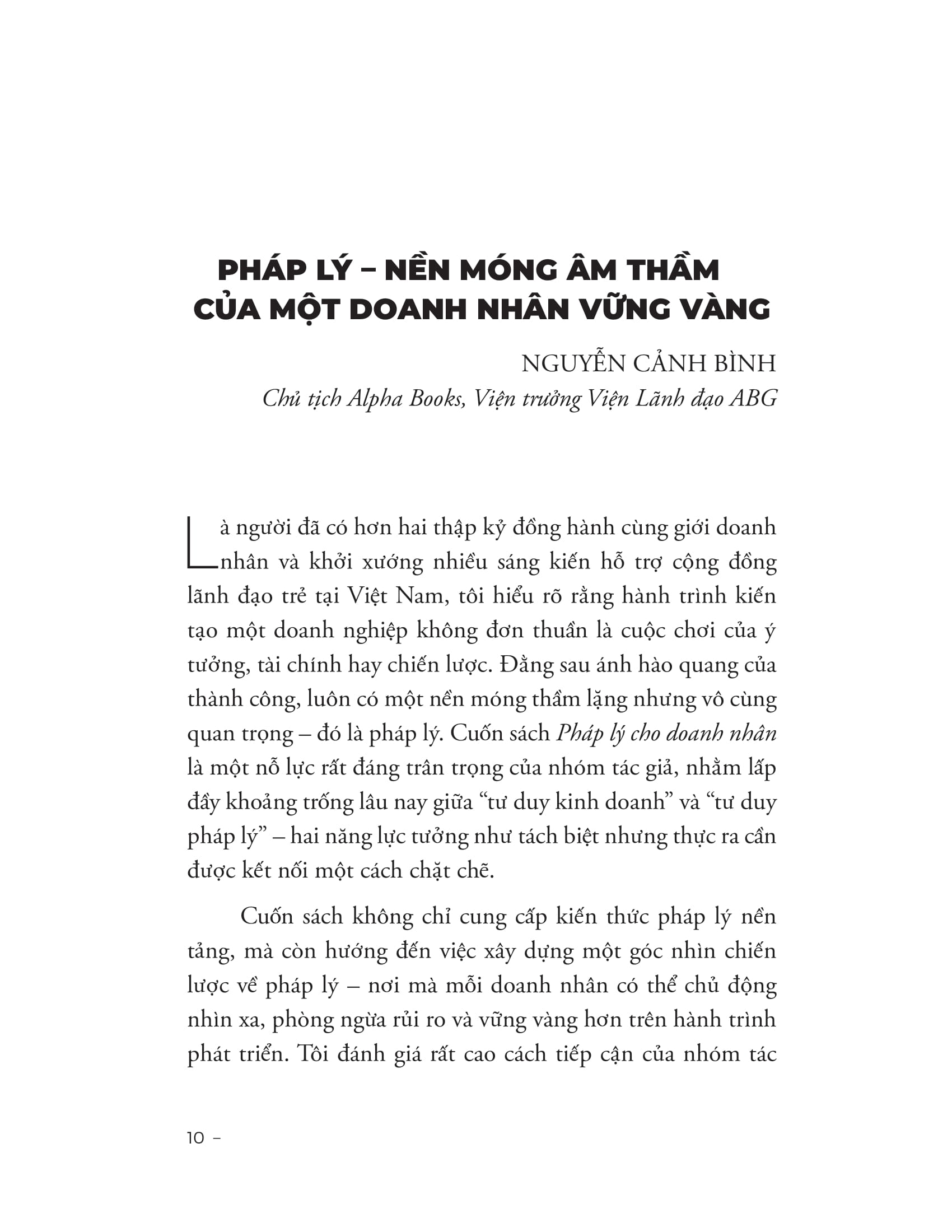 Phap Ly Cho Doanh Nhan - Bao Ve Tai San - Giu Gin Danh Tieng - Phat Trien Ben Vung