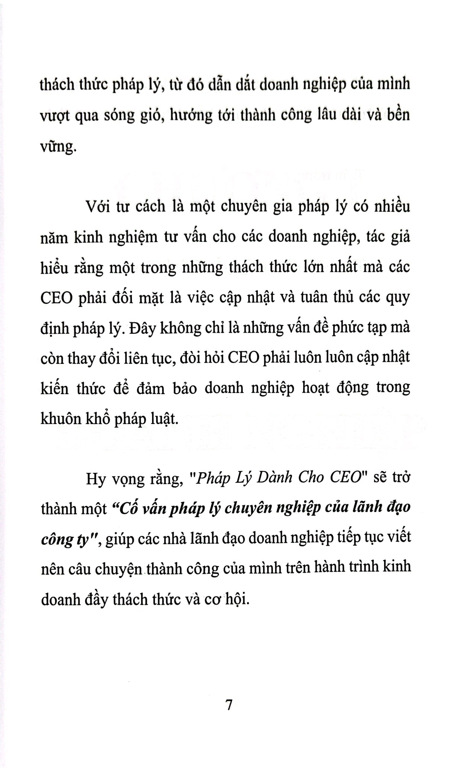 pháp lý dành cho ceo