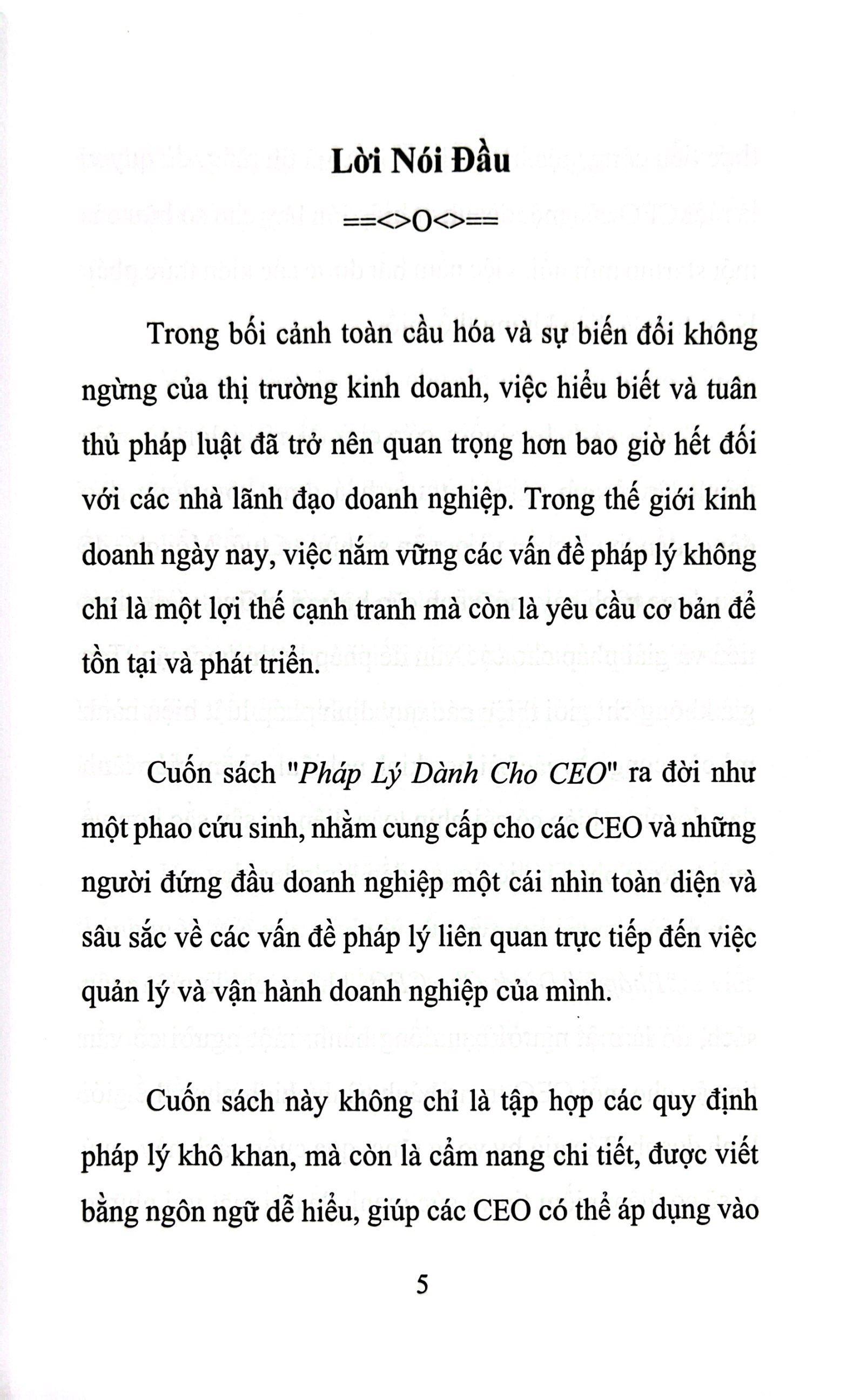 pháp lý dành cho ceo