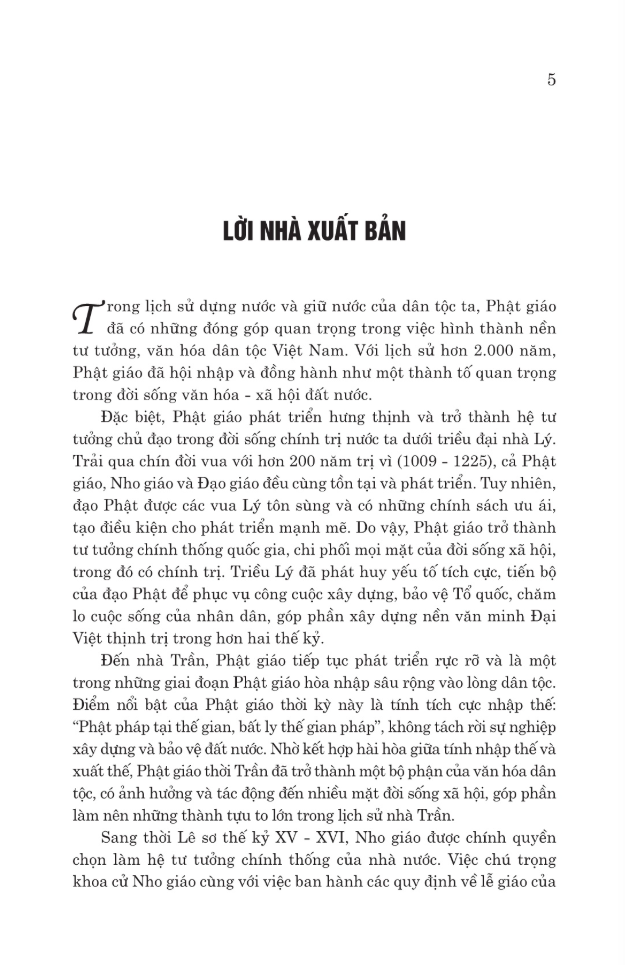 phật giáo với dân tộc - từ thời nhà lý đến nay