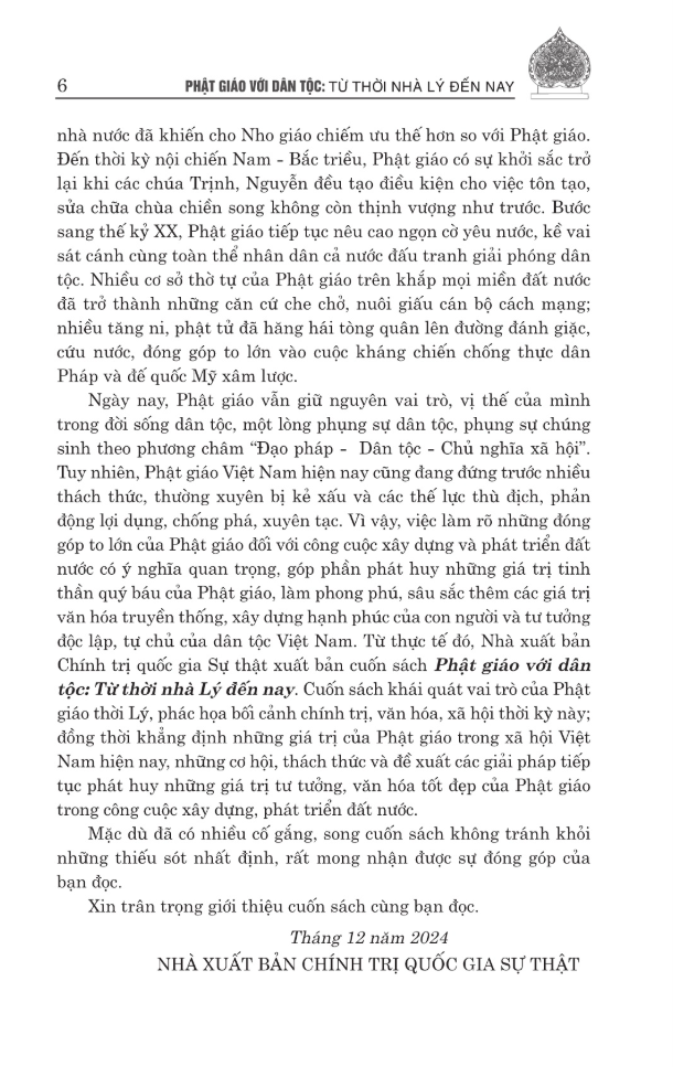 phật giáo với dân tộc - từ thời nhà lý đến nay