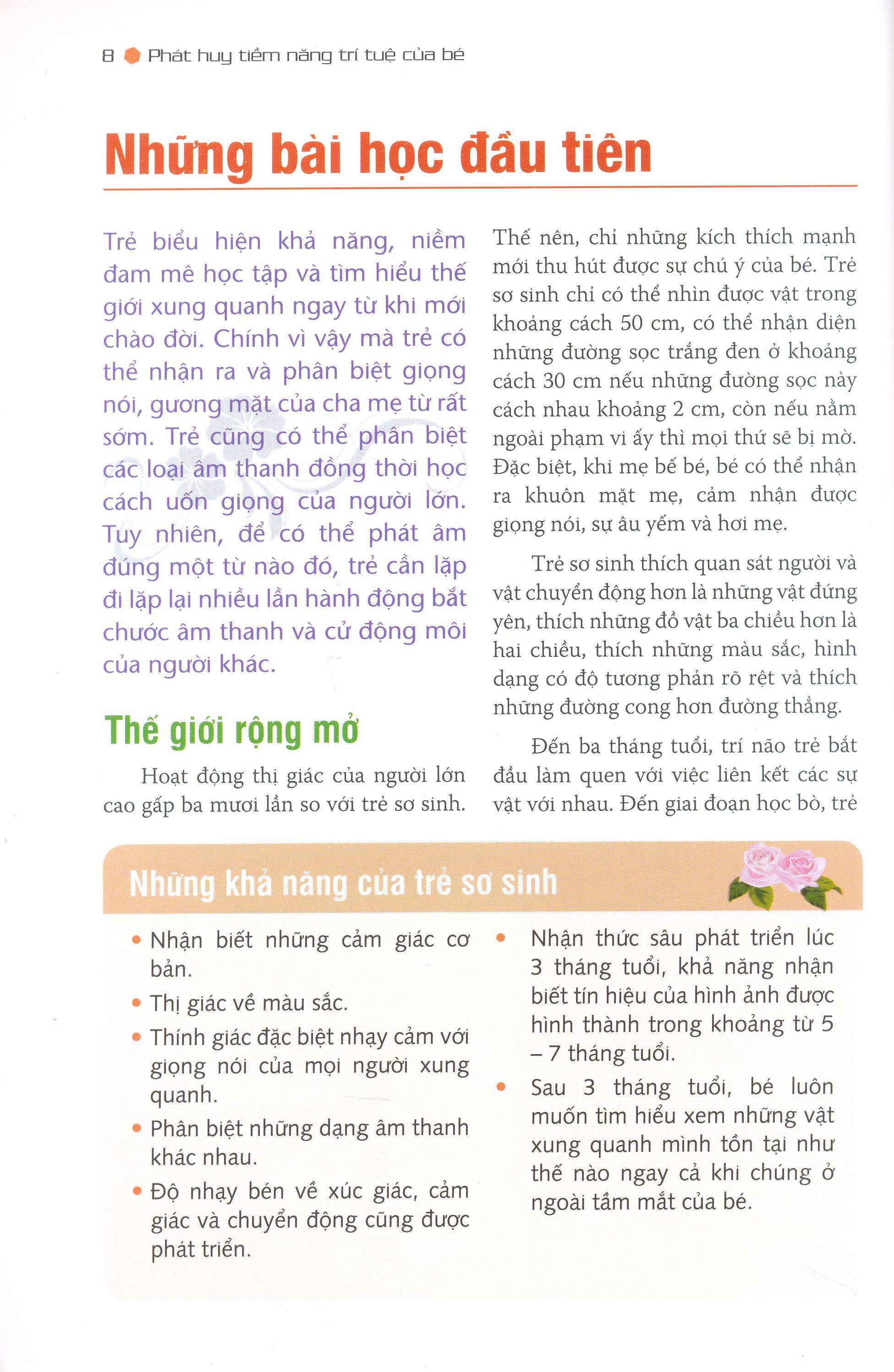 phát huy tiềm năng trí tuệ của bé