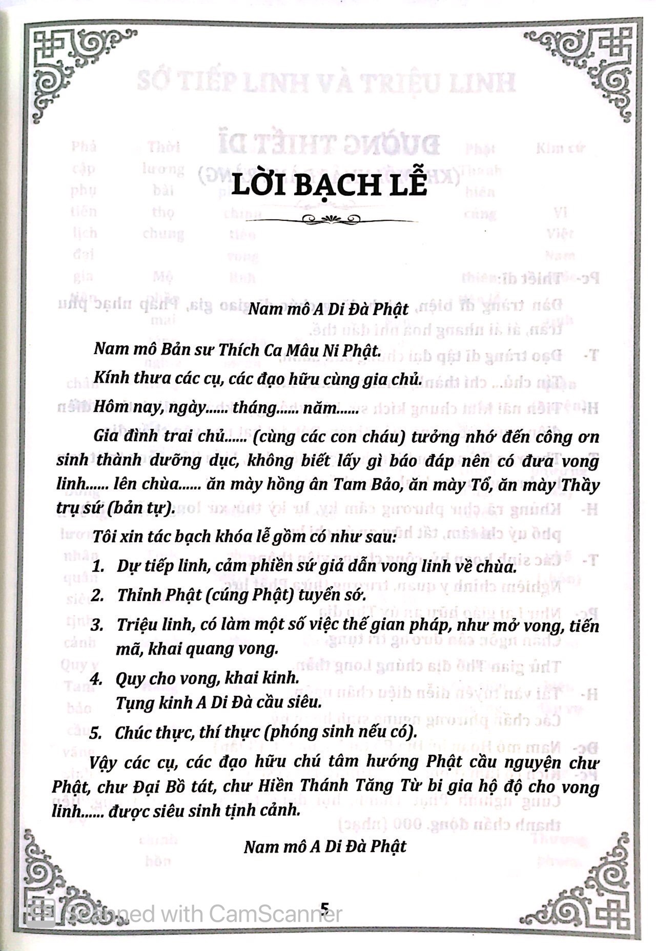 phật lịch 2562 - khoa cúng thông dụng