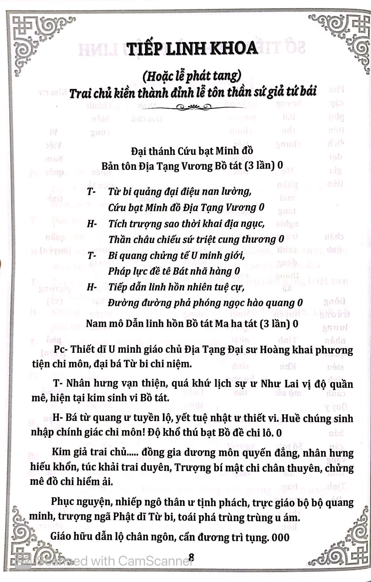 phật lịch 2562 - khoa cúng thông dụng