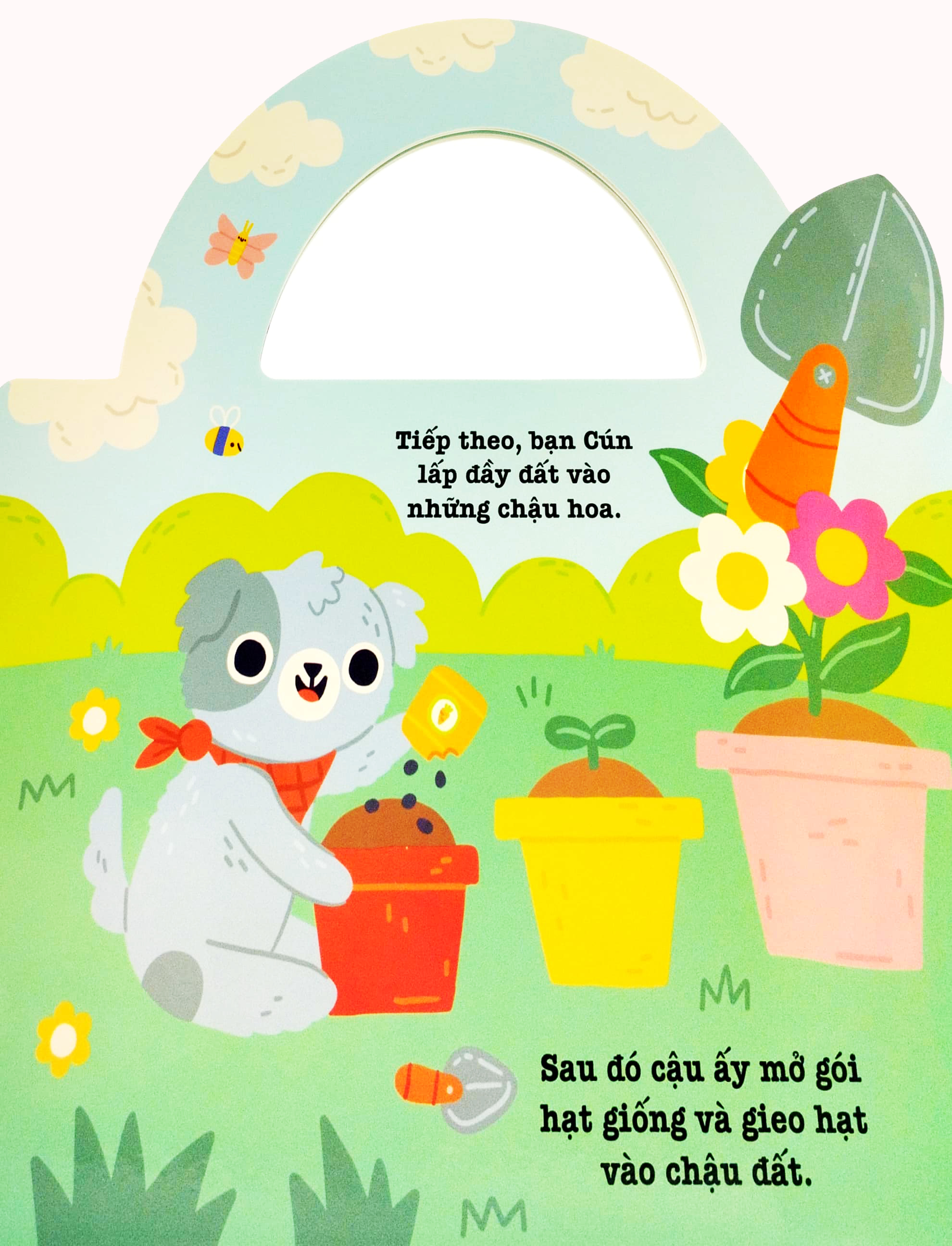 phát triển kĩ năng cho bé - giỏ đồ vui nhộn - trong vườn