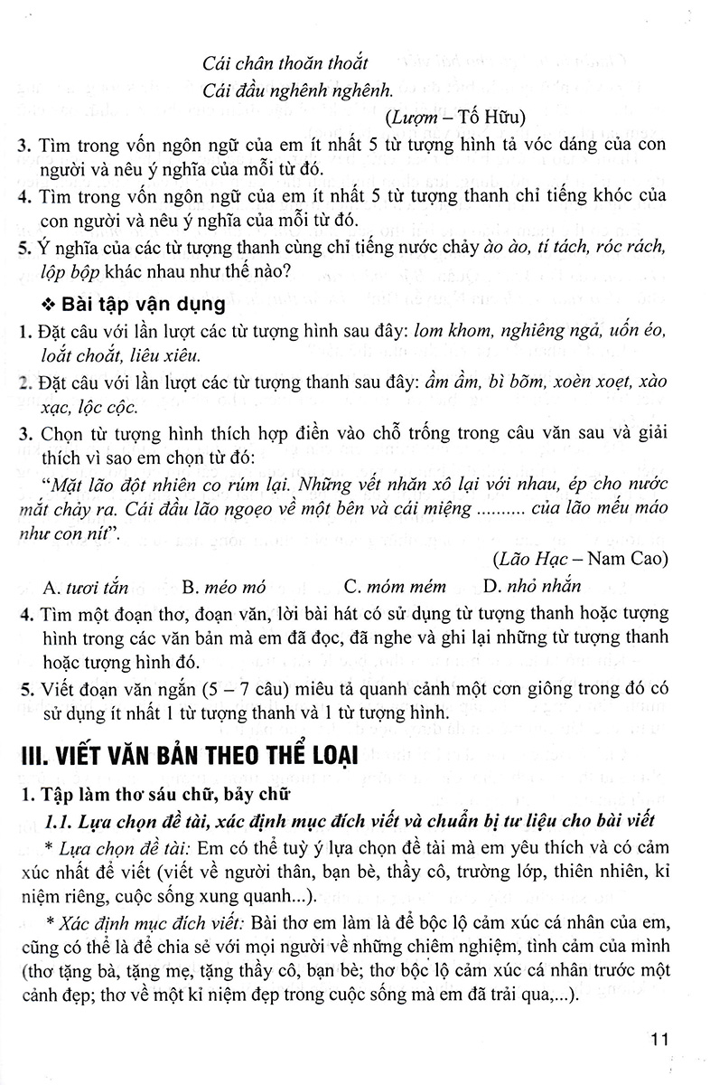 phát triển kĩ năng đọc-hiểu và viết văn bản theo thể loại ngữ văn 8 (bám sát sgk chân trời sáng tạo)