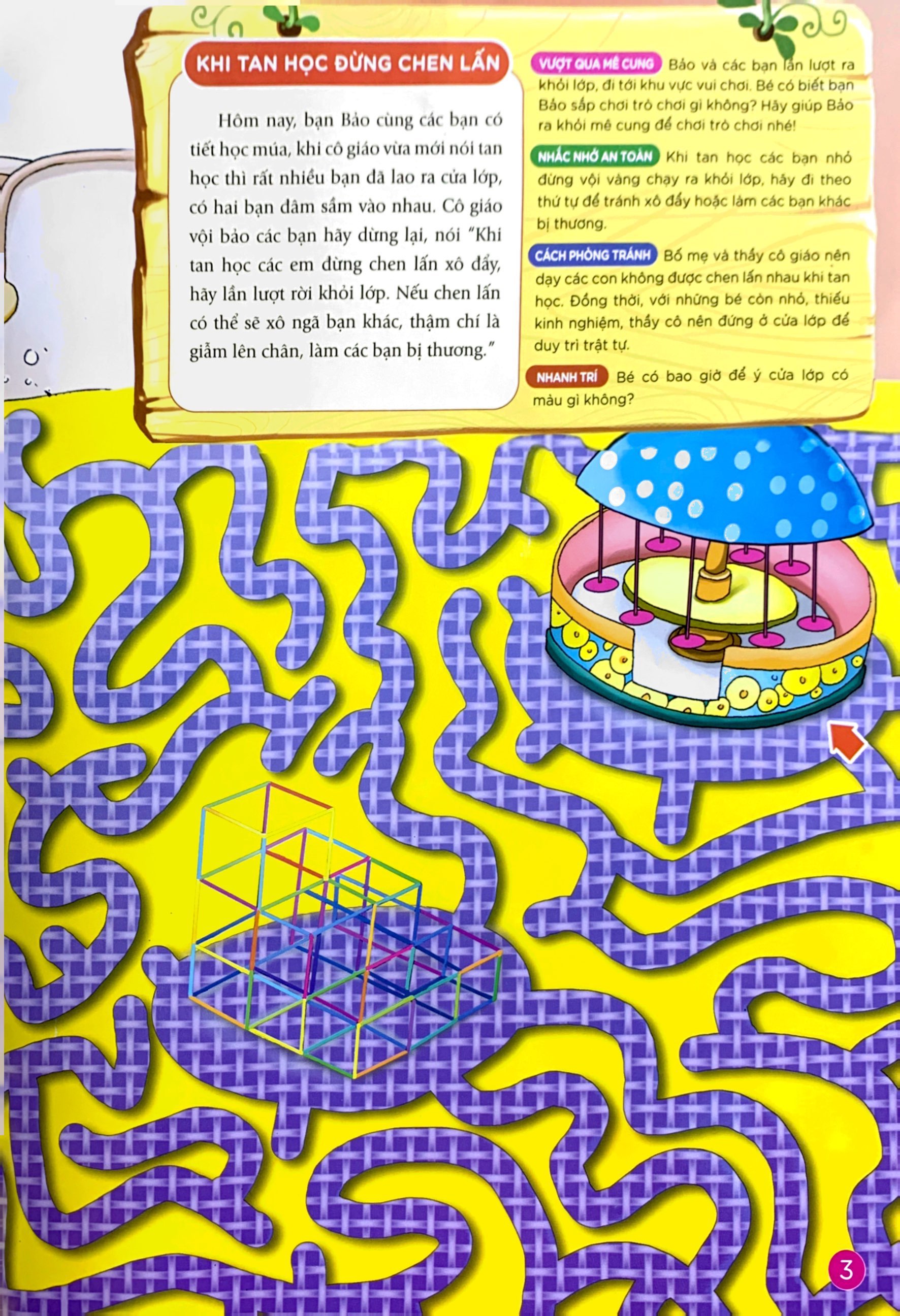 phát triển kỹ năng an toàn dành cho trẻ - trò chơi mê cung - an toàn trong trường học (từ 2 - 8 tuổi)