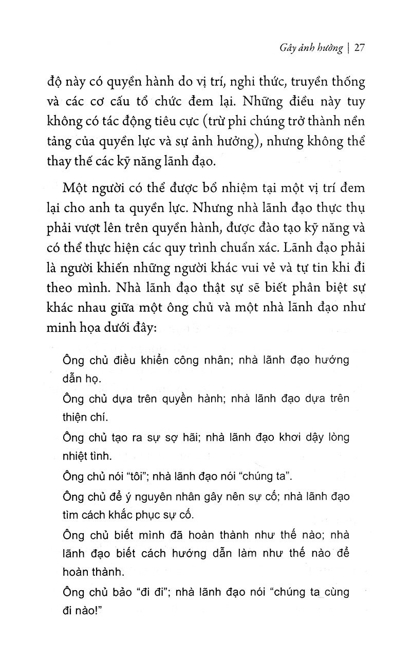 phát triển kỹ năng lãnh đạo