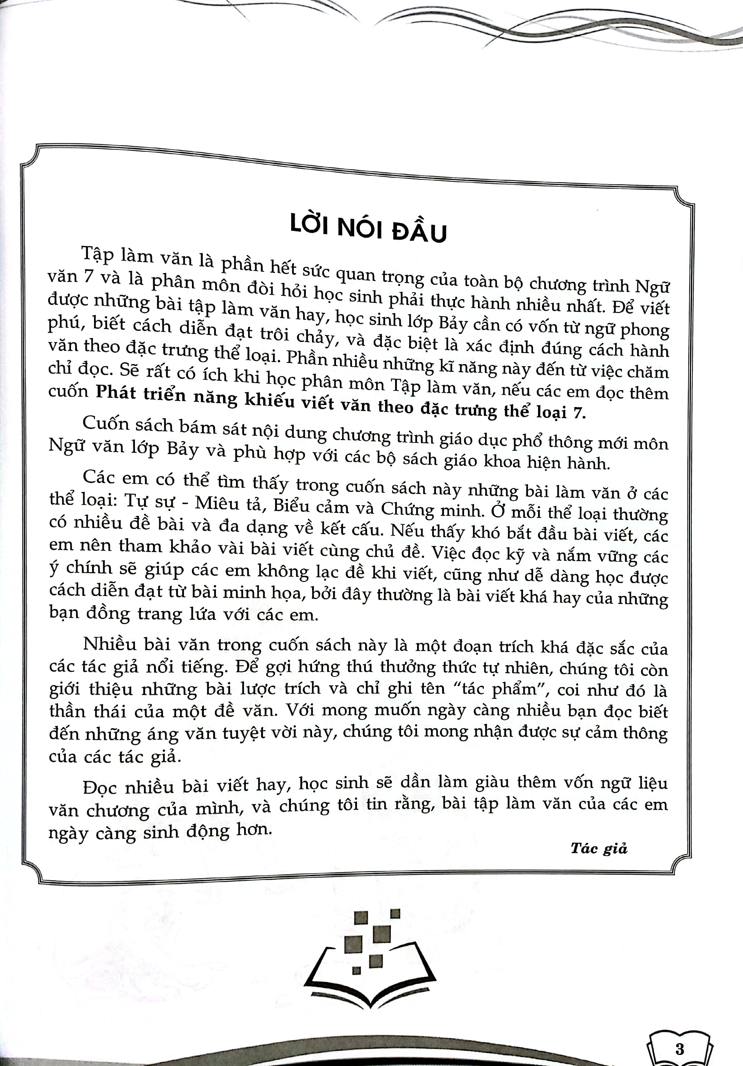 phát triển năng khiếu viết văn theo đặc trưng thể loại 7 (biên soạn theo chương trình giáo dục phổ thông mới dùng chung cho các bộ sgk hiện hành)